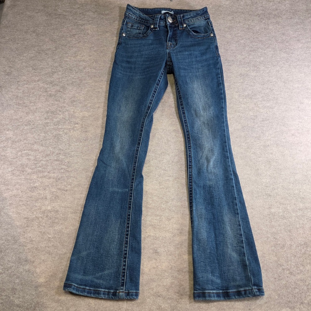 Fire & Rain Womens Bootcut Jeans Size 1 Medium Wash Low Rise Flare Y2K Denim